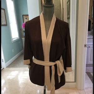 ST John Knit belted cardigan jacket